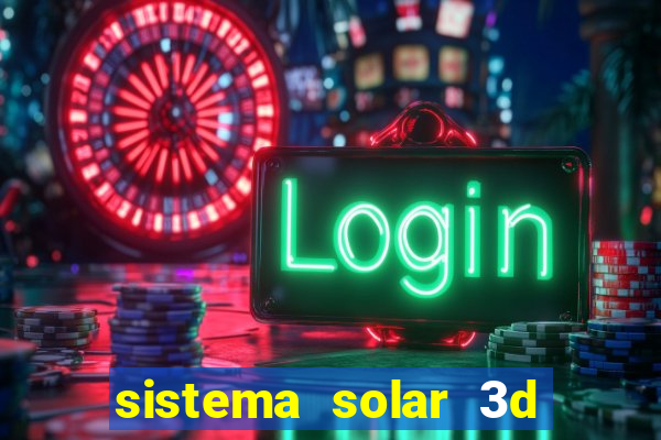 sistema solar 3d em movimento